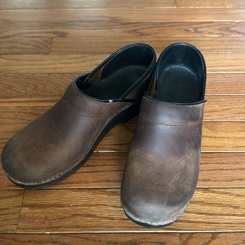 Dansko Brown Leather Clogs